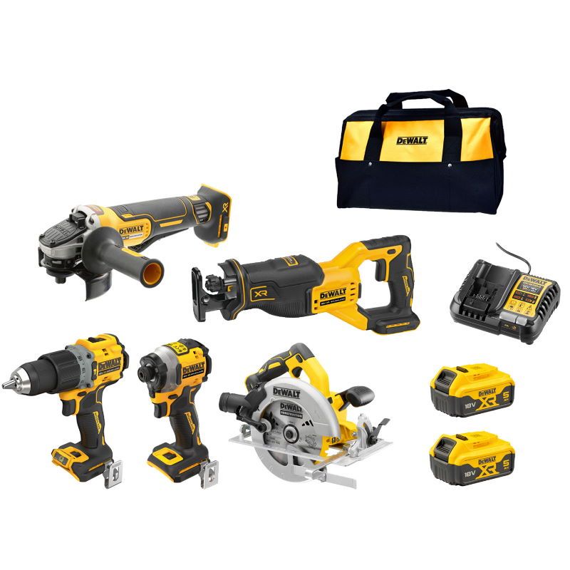 Dewalt five best sale piece combo kit