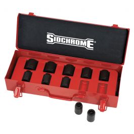 Sidchrome 1/2 Drive Socket Set/Trayay 10 Piece - Impact | ToolHub.com.au